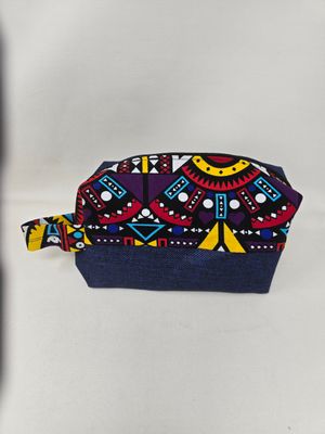 Handmade African Print Cosmetic bag - Crafted in Tanzania - Mwatumu