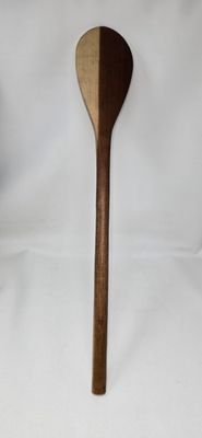 🇬🇧 African Handcrafted Cooking Spoon – Two-Tone Hardwood (61cm)  Made in Tanzania 🇹🇿