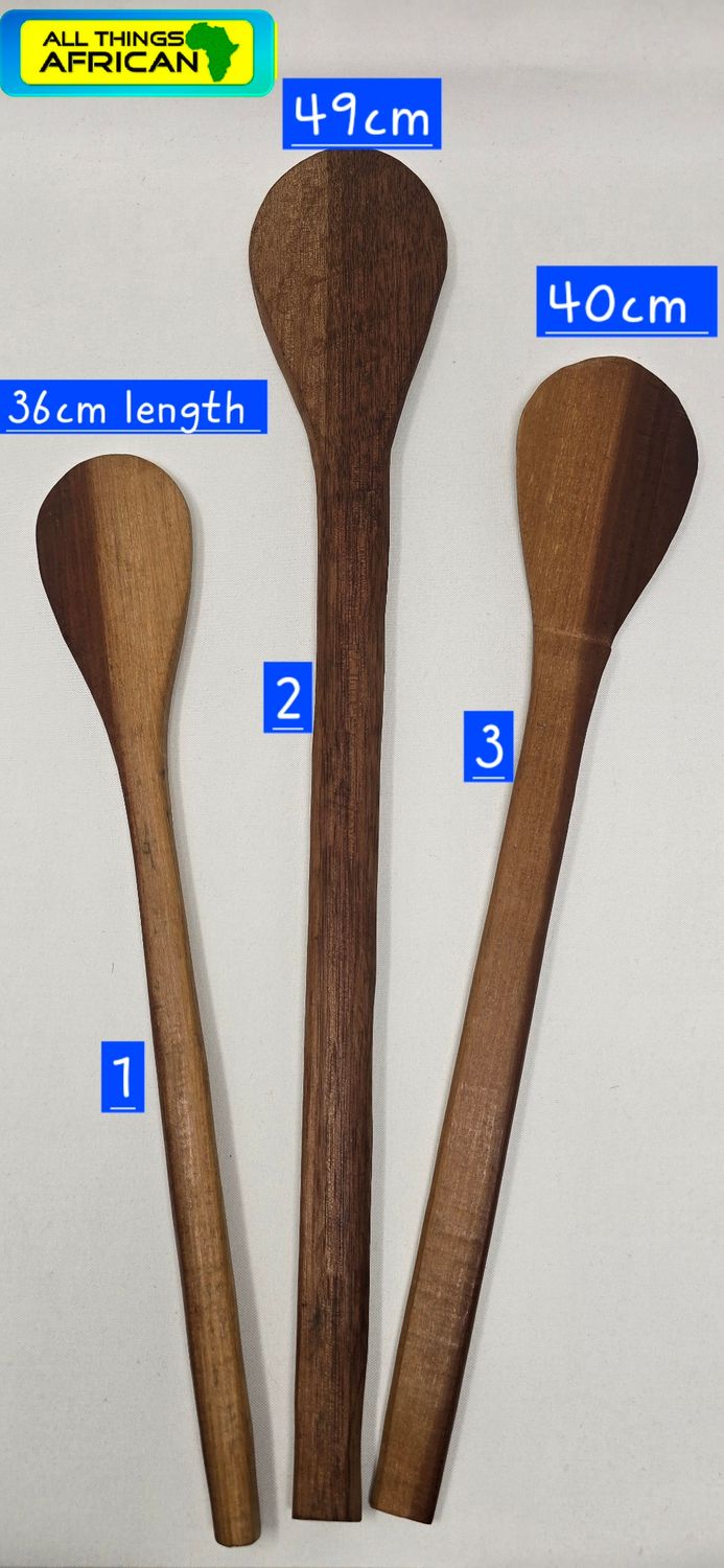 Carved Natural Wood Cooking Spoon - Miko