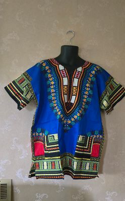 Dashiki Top Blue Mix - Free size to XL