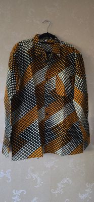 Asili -  African Print Men Longsleeve Shirt Large