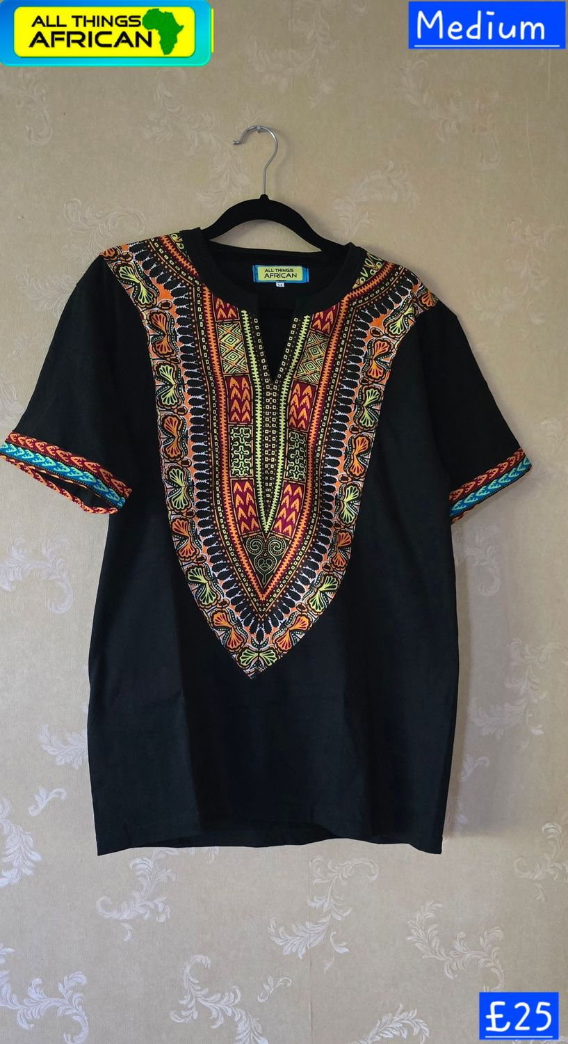 Bold &amp; Beautiful Dashiki Tee – Medium (Unisex) Celebrate Culture. Wear It Proudly.