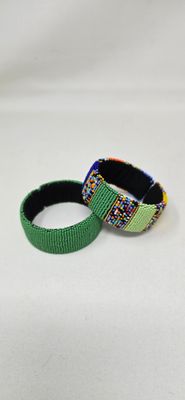 Handmade African Zulu Beaded Bangles - Kaleri