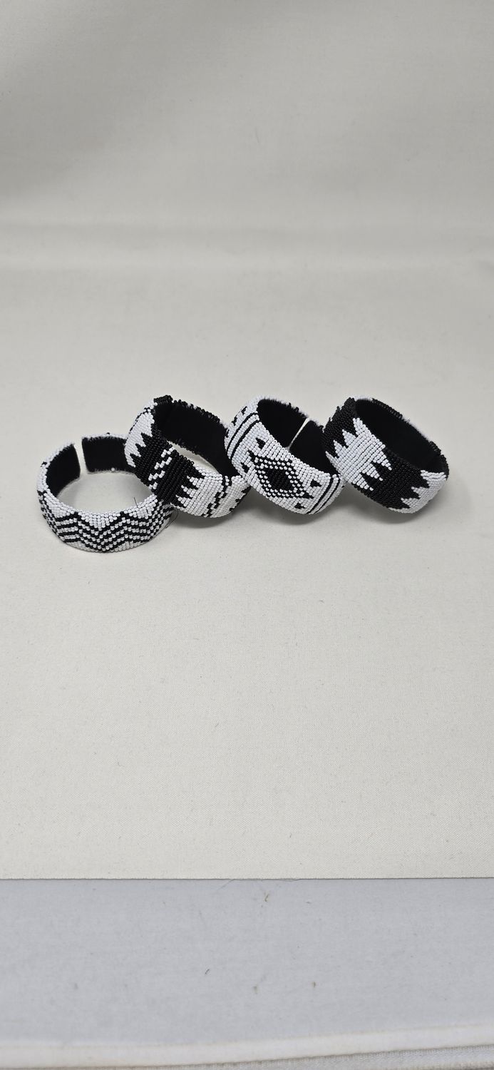 Pazina - Bold &amp; Beaded: Adjustable African Bangles in Vibrant Hues