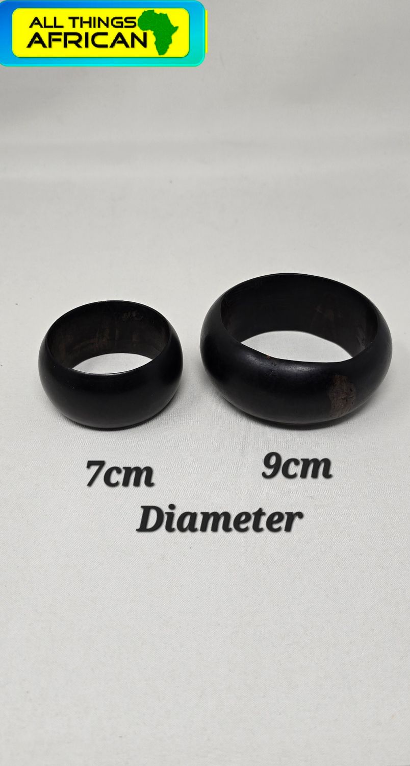 Hand-Carved Ebony Wood Bangle – Made in Tanzania