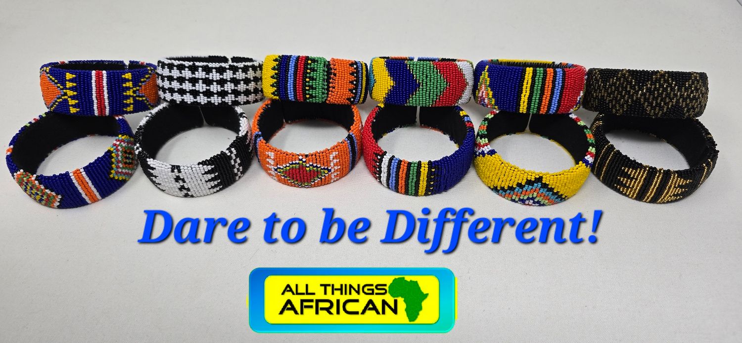 Bangili - Bold &amp; Beaded: Adjustable African Bangles in Vibrant Hues
