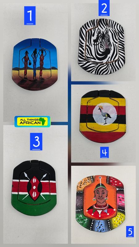 African Hand Painted Pocket Mirror