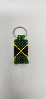 Keyring- &quot;Authentic Masai Beads – Handmade in Tanzania 🇹🇿 | Loved in Jamaica 🇯🇲 | Support Local Artists&quot;