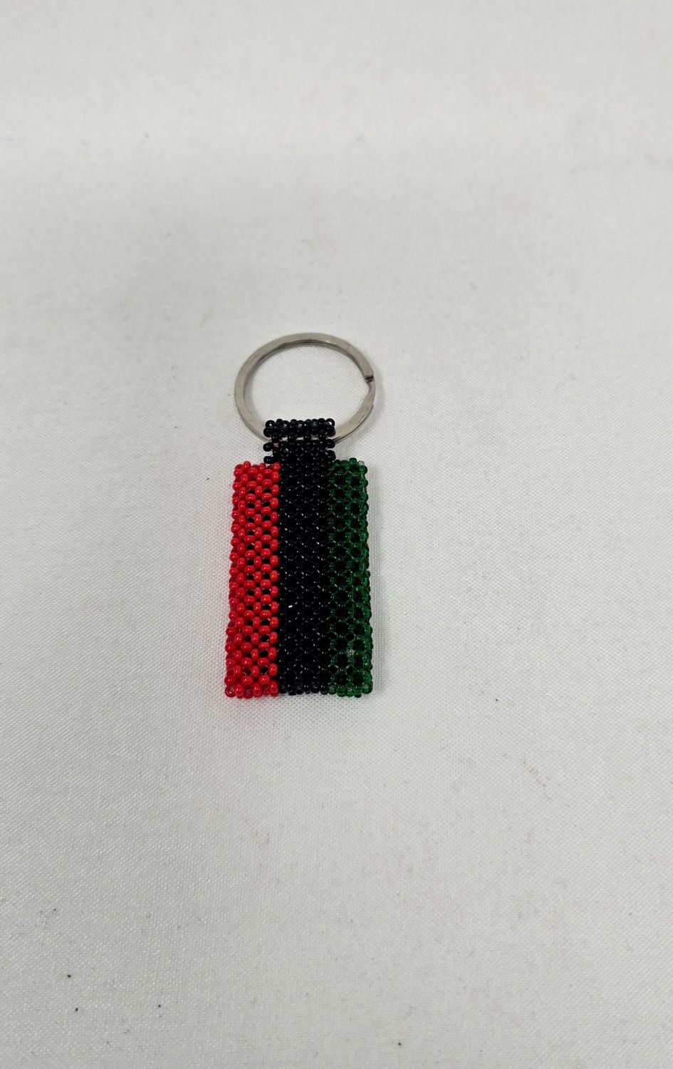 Hand-Beaded Pan Africa Flag Keyring – Made in Tanzania | Cultural Craft with a Purpose