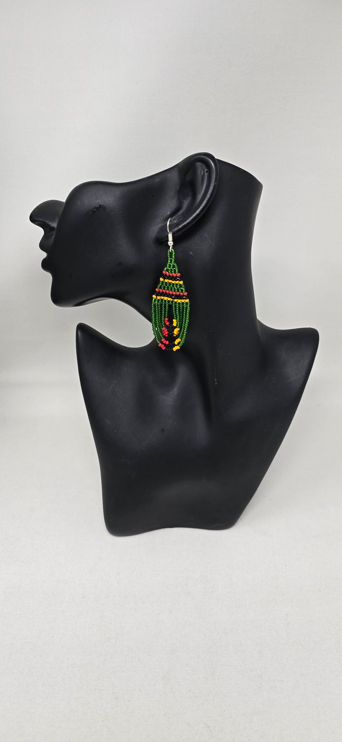 Hand Beaded Earrings - Zambia