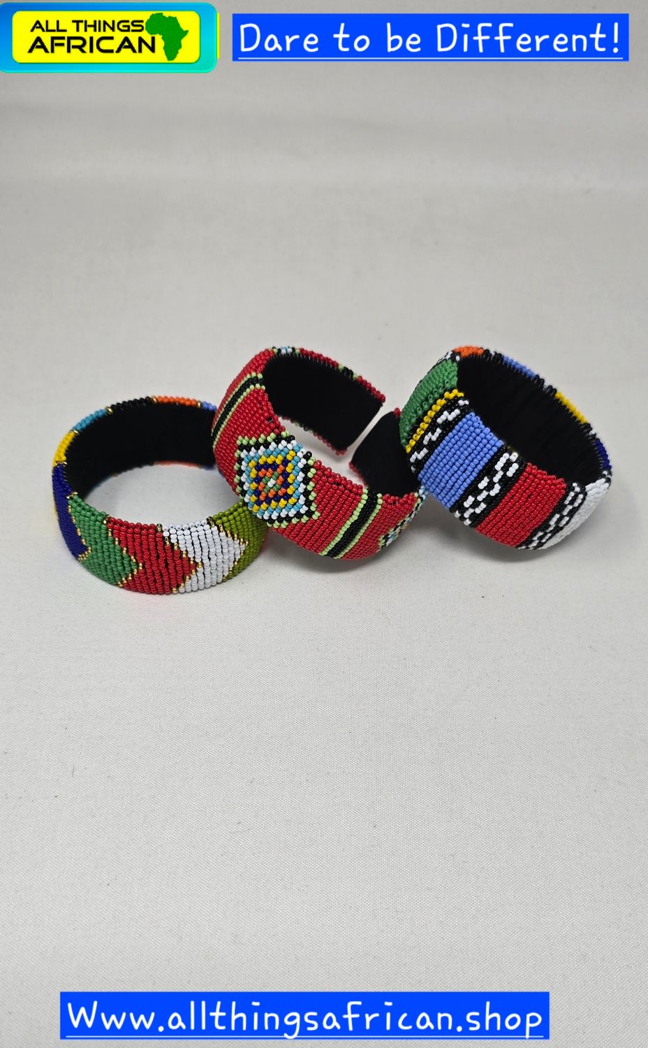 Bangili - Bold &amp; Beaded: Adjustable African Bangles in Vibrant Hues