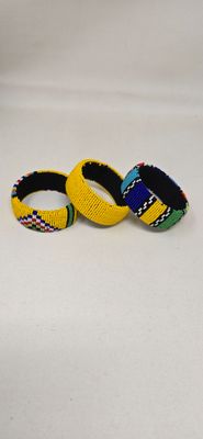 Handmade African Zulu Beaded Bangles - Lukundo