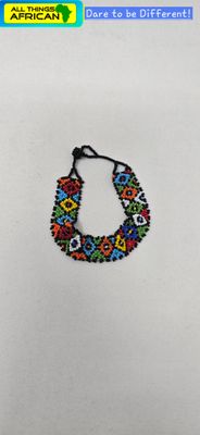 Handmade Multicolor Tribal Beaded Anklet – Tanzanian Craft