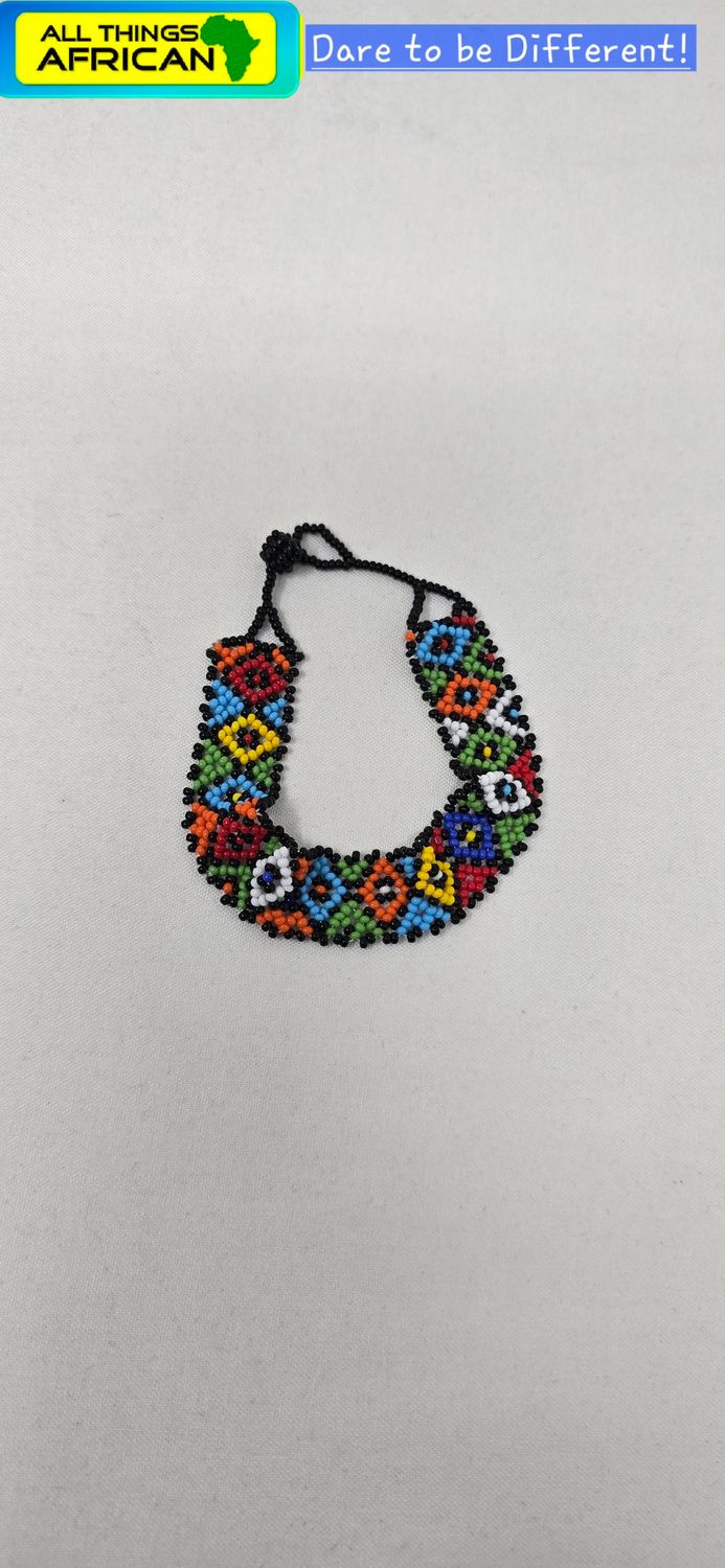 Handmade Multicolor Tribal Beaded Anklet – Tanzanian Craft