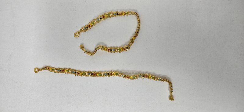 Gold Mix Handmade Anklets - Kecha