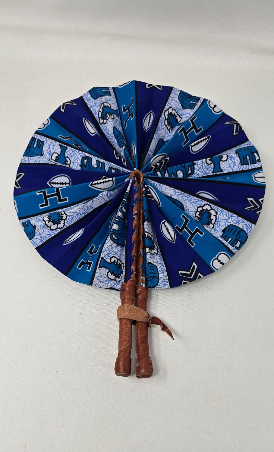 💙 Blue African Print Fan  - Tine