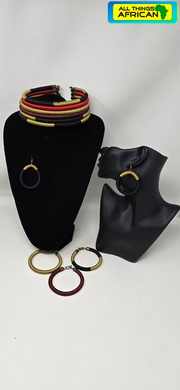 Statement Woven Necklace Set