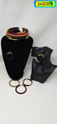Statement Woven Necklace Set