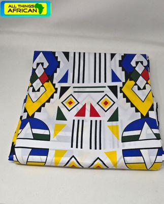 Ndebele African Print Fabric – 6 Yards / 5.5m – £38 Free UK Postage  -Kwema