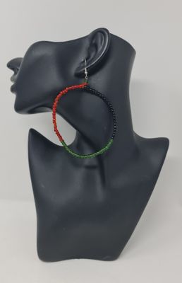 Hand Beaded Loop Earrings - Malawi