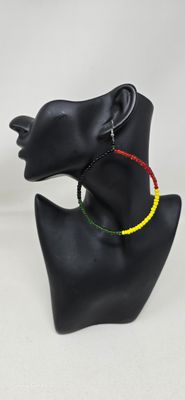 Hand Beaded Loop Earrings -  Sangesi