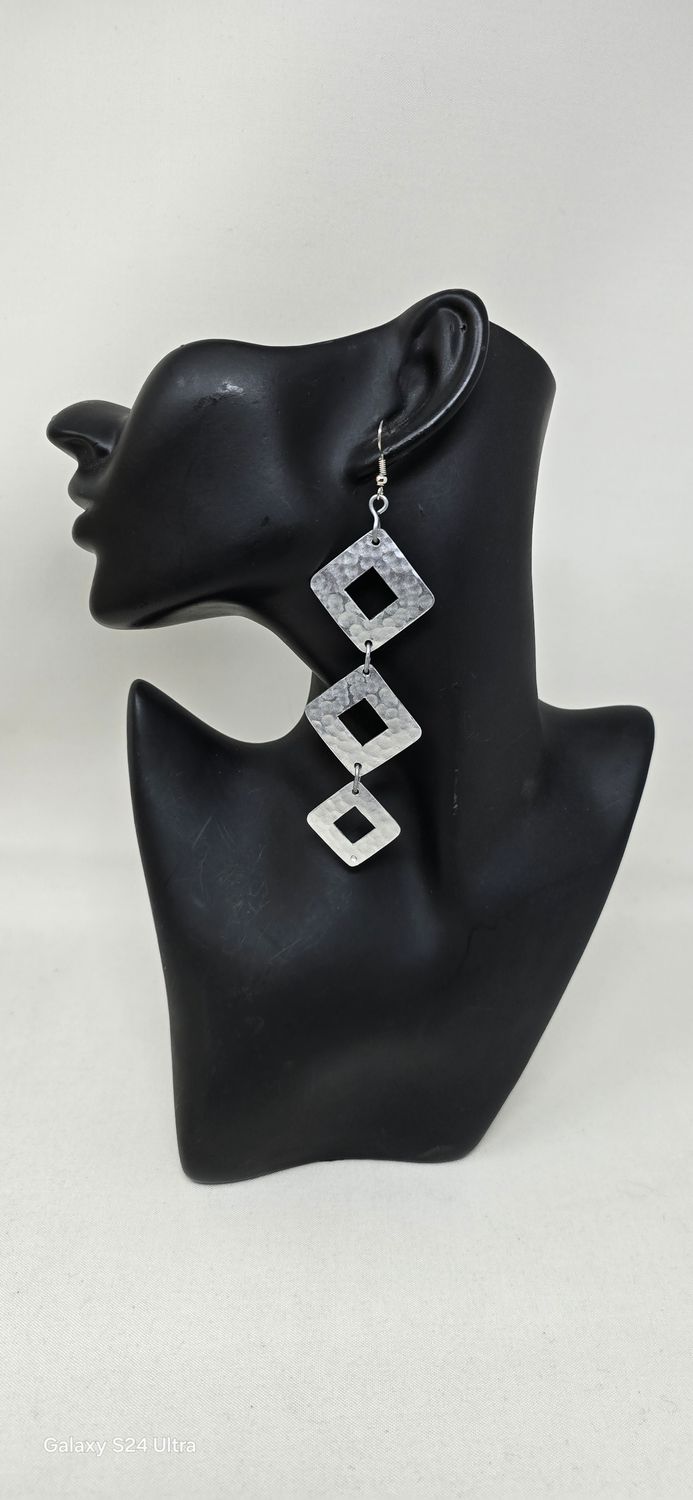 Handmade earrings out of recycled tin! -  Bena