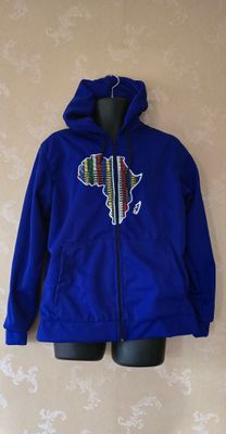 Map of Africa Hoodie - with Zip - Royal blue - Size Fit XL -  Mizi