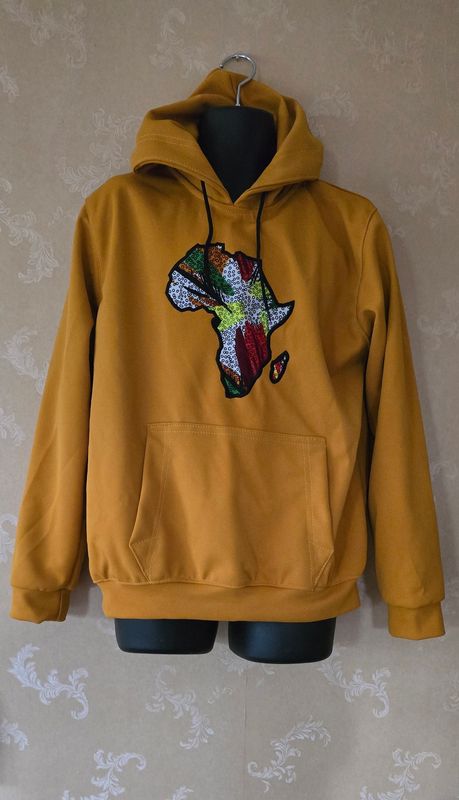 Unisex Gold African Print Hoodie – Luxury Winter Edition  - Nuru