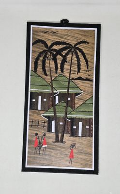 Natural Banana Leaf Artwork – Authentic African Décor (20×41cm) -  Mwaduda