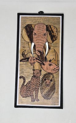 Handcrafted Banana Leaf Wall Art – 20×41cm (Unique African Design) -  Chakasha