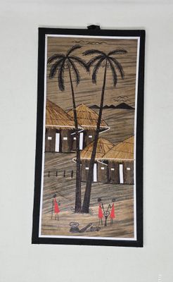 Handcrafted Banana Leaf Wall Art – 20×41cm (Unique African Design) -  Vanala