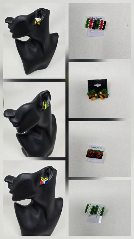 Hand-Beaded Stud Earrings £10 each • 3 for £20 Free UK Postage