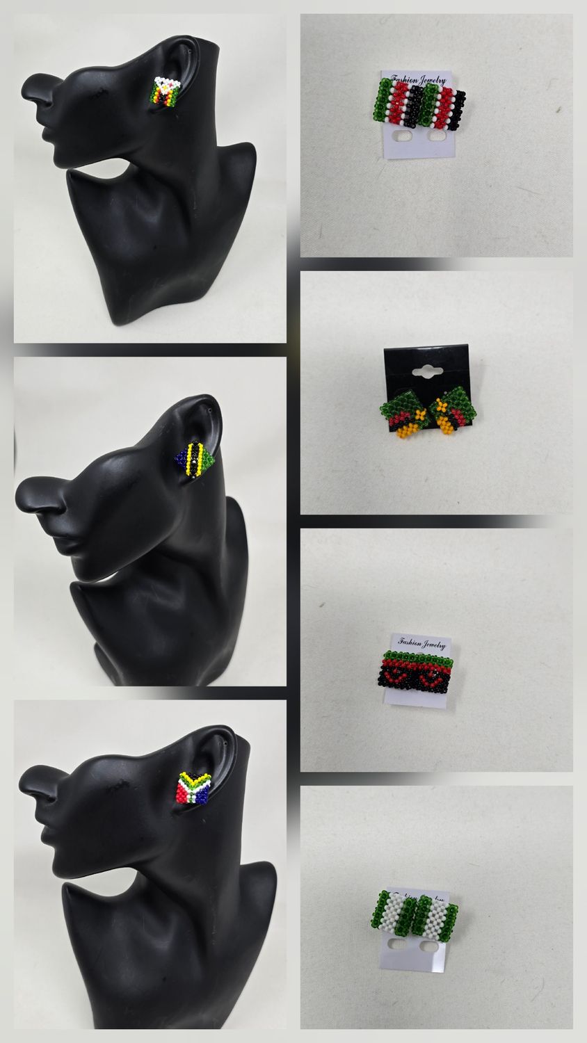 Hand-Beaded Stud Earrings £10 each • 3 for £20 Free UK Postage