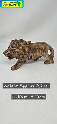 Hand-Carved Lion Statue – Unique African Gift for Lion Lovers