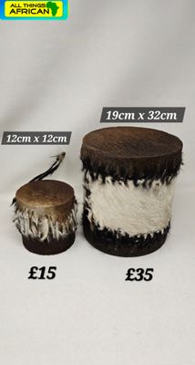 Authentic African Hand-Carved Drums – Choose Your Size