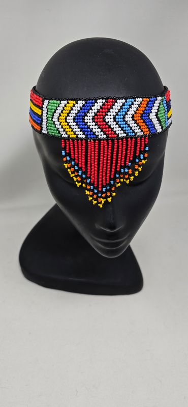 Handbeaded  Headress £30  - free delivery within UK - Red