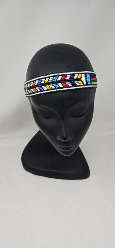 African Beaded Headress - Mix colours - Kabela