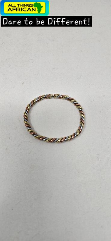 Mixed Metal Copper &amp; Brass Open-End Bracelet – Artisan Made Gift  - Kasane