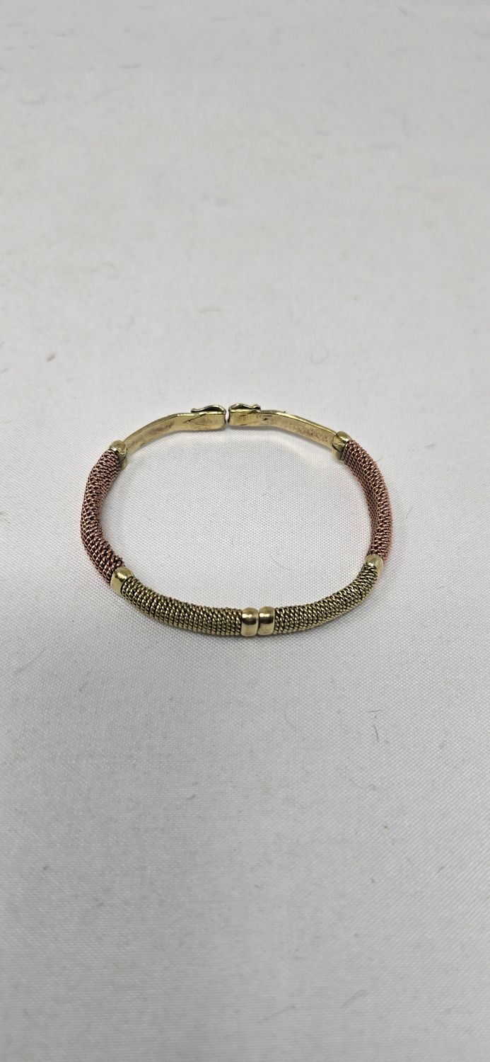 Handcrafted Copper-Brass Open End Bracelet – Stylish Unisex Bangle - Shate