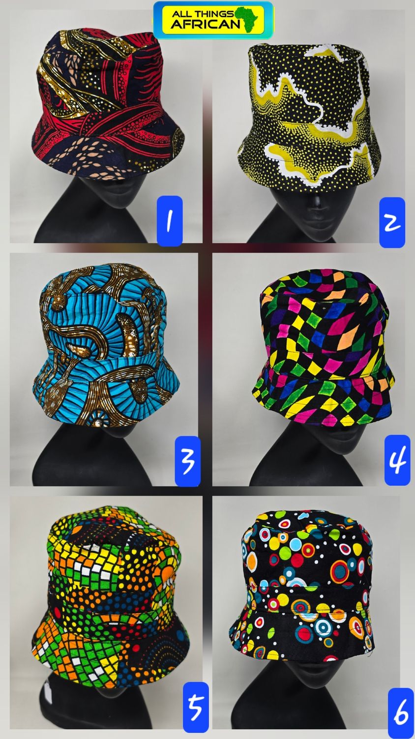 Bold African Print Bucket Hats – Handmade Statement Style