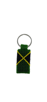 ✨ Handcrafted Tanzanian Beaded Keyrings – Small Art, Big Impact ✨ - Jamaica Flag