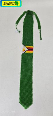 Zimbabwe Heritage Beaded Tie – Bold African Artisan Design 🇿🇼