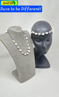 “Cowrie Royalty ✨ Adjustable Cowrie Shell Necklace / Headdress”