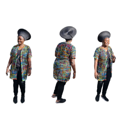 African Print Web Kimono Outfit - Size 14/16