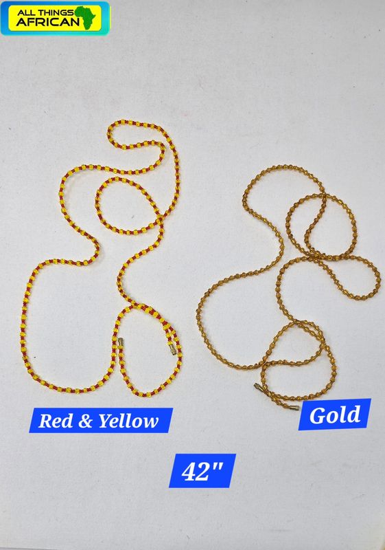 Handbeaded African Waist Beads - Size 42" / 107cm - Mosa