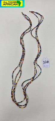 3 in 1 Handbeaded African Waist Beads - Measurements: 32" - Tabi