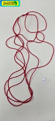 Red 3 in 1 Handbeaded African Waist Beads - 40"/ 101.6cm - Tale