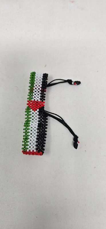 🇵🇸 Palestine Solidarity Beaded Bracelet – Adjustable | Handmade with Purpose