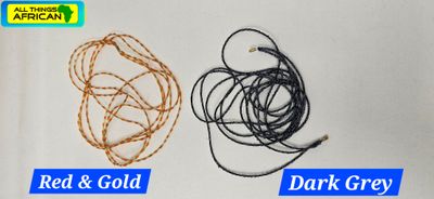 3 in 1 Handbeaded African Waist Beads  41" - Tazi