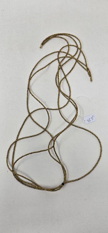 Gold Metalic 3in1 Handbeaded African WaistBeads - 35.5" / 89.5cm-Tae